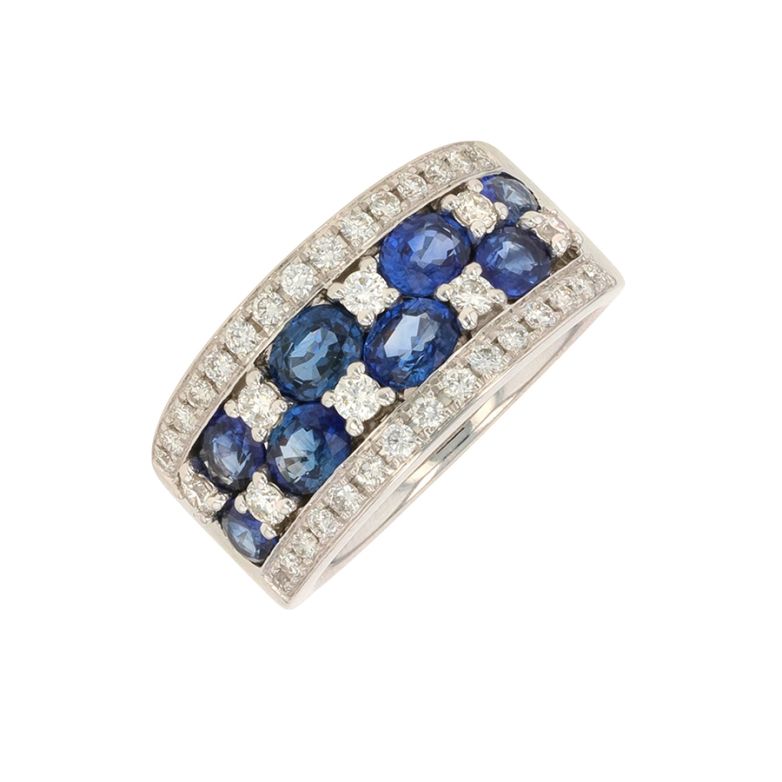 Acheter Bague saphirs 2.16 carats et diamants 0.54 carat or blanc 9.98g Comme neuf - 3250,00 € Bague saphirs 2.16 carats et diamants 0.54 carat or blanc 9.98g Comme neuf - reconditionné disponible sur Gemme Les Bijoux